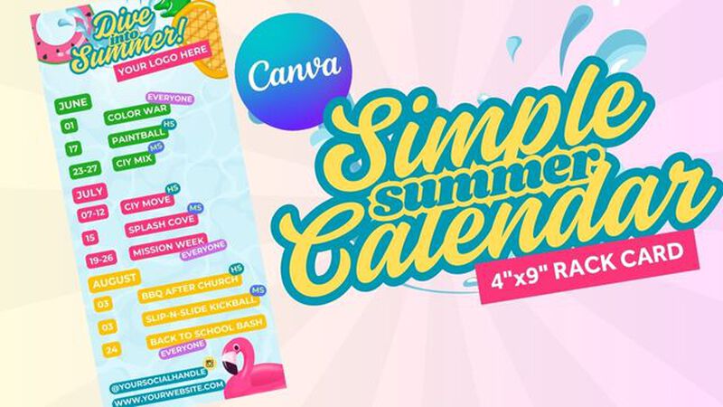 Simple Summer Calendar